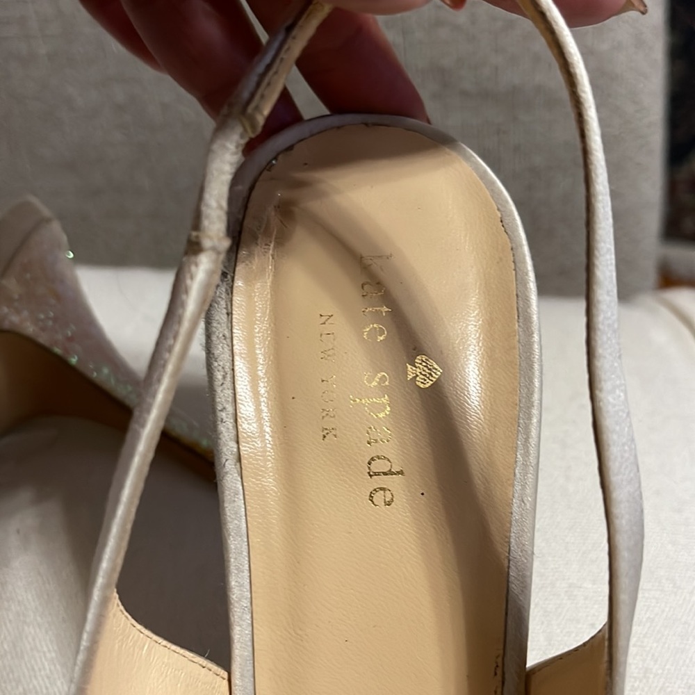 Kate Spade ♠️ Vero Cuoio Creme Heels - Picture 6 of 13